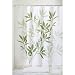 InterDesign Fabric Leaves Long Shower Curtain for Master, Guest, Kids', College Dorm Bathroom, Light Green