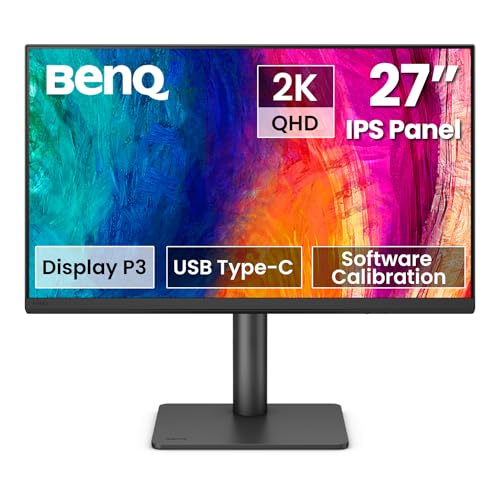BenQ PD2706QN 27' 2K QHD 2560x1440 per designer, IPS, 95% P3, 100% sRGB, Rec.709, 90 W USB-C, 100 Hz, calibrazione software, Daisy Chain MST, pannello nano opaco antiriflesso, altezza regolabile