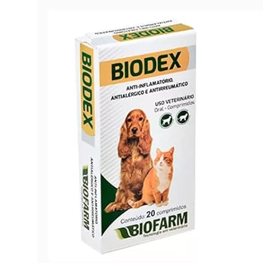 Biodex C/ 20 Comprimidos para Alergia em cães e gatos