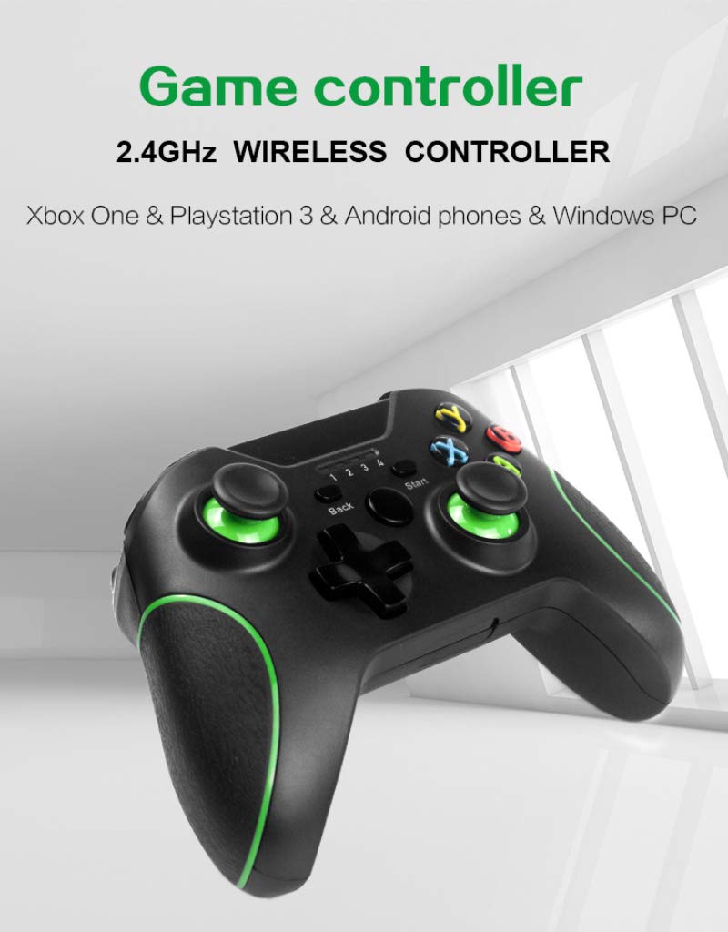 Bezprzewodowy kontroler do Xbox One 2,4 GHz Xbox One z podwójną wibracją bezprzewodowy kontroler 7-9H do Xbox One/One S/One X / PS3 PC Windows 7/8/10