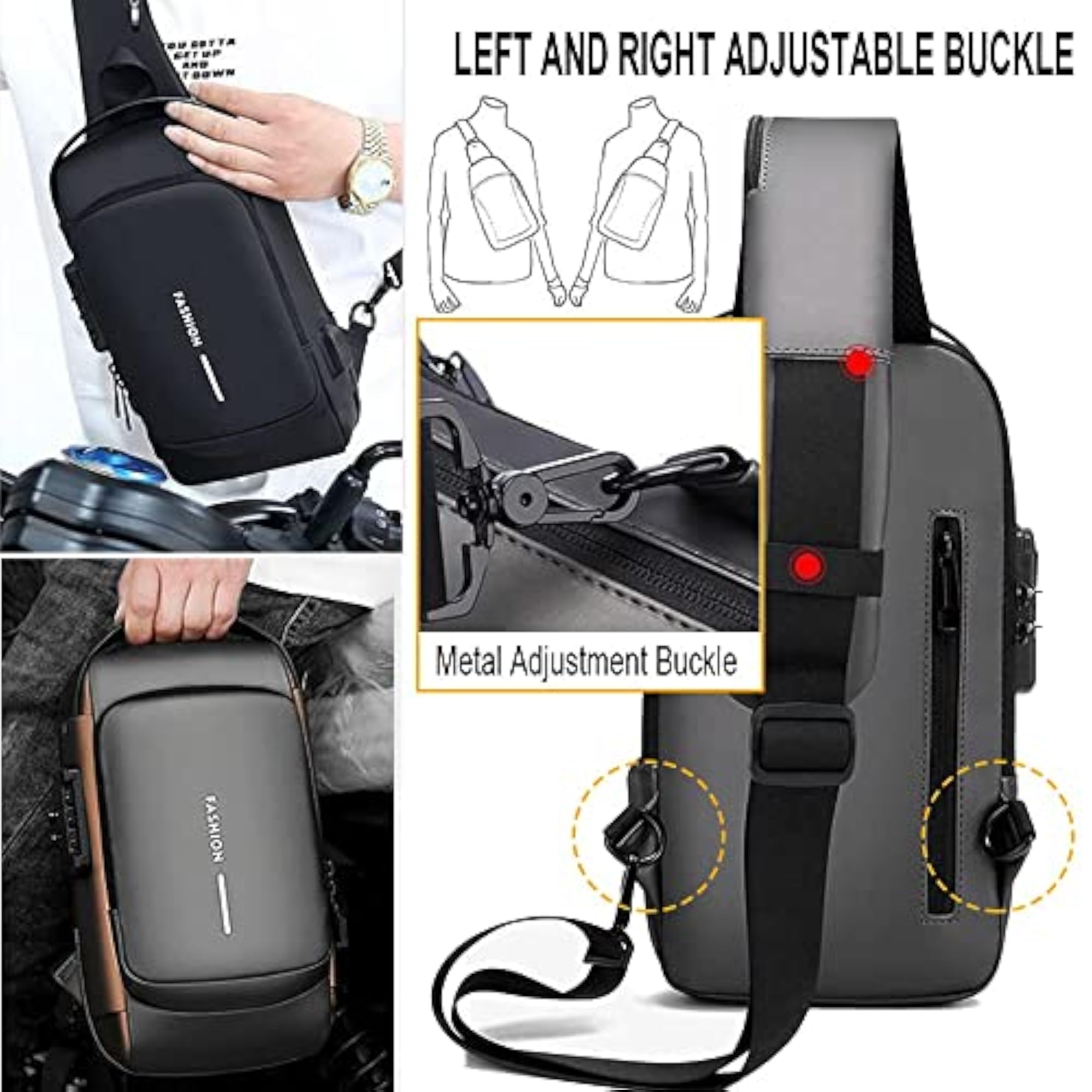 Anti-Theft Waterproof Cross Body Bag