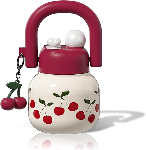 Botella de agua de 22 onzas con popote y asa de transporte, vaso de acero inoxidable aislado al vacío de boca ancha, taza de café de viaje para