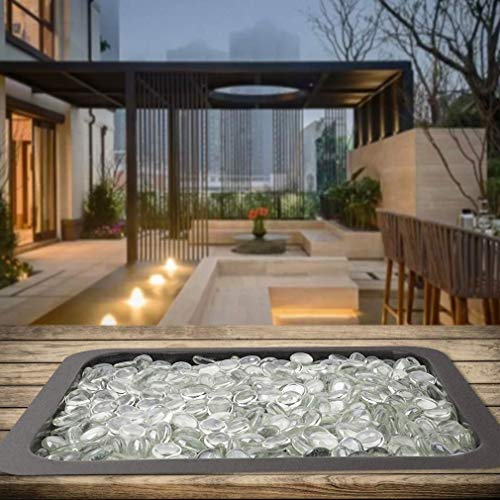 Mr. Fireglass 1, 27 cm reflektierende Feuerglasperlen für Kamin, Feuerstelle und Laternengestaltung, 4, 5 kg Hochglanz- Kristalleis-8