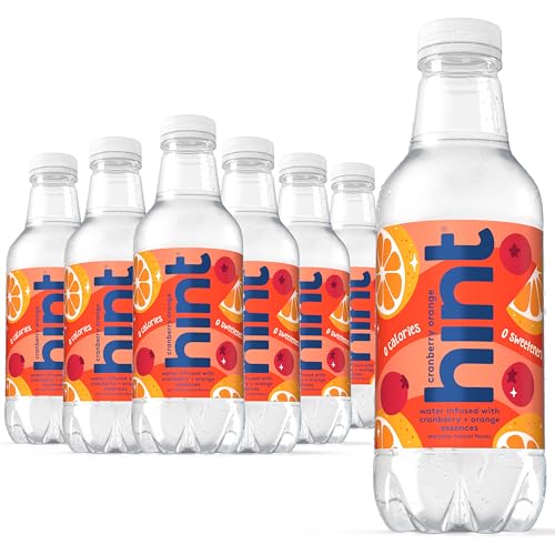 Hint Fruit-Infused Bottled Water, Cranberry Orange- Sugar Free Flavored Water with Zero Calories, Naturally Flavored, and No Artificial Sweeteners - 16 Fl Oz (Pack of 12)