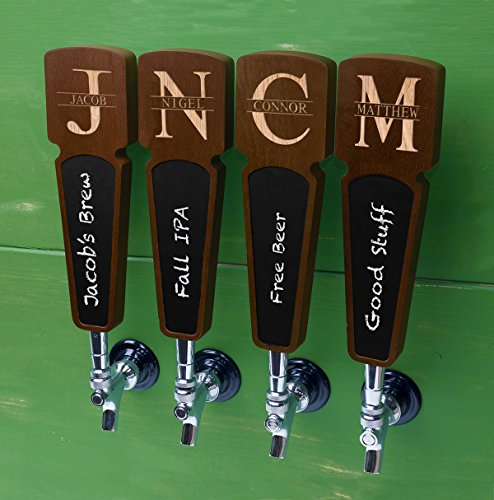 Custom Beer Tap Handle with Chalkboard - Hopewell Wooden Beer Tap Handle, Mini Kegerator Tap Handles