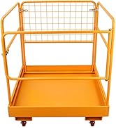 Sidasu Forklift Safety Cage 36x36 Inches Forklift Work Platform 1150LBS Capacity with 4 Universal...