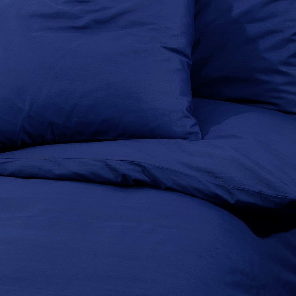 Generico Set Copripiumino Blu Marino 240x220 cm in Cotone,Casa e Giardino,Biancheria,Lenzuola e Coperte,Copripiumini-136144