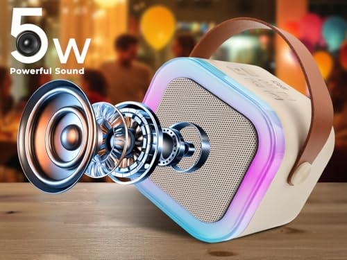 Image of iGear Melody Rechargeable Bluetooth Portable Karaoke Machine for Kids Adults, RGB LED Lights, 1500mAh Battery, Musical Toys for Boys, Girls and Adults