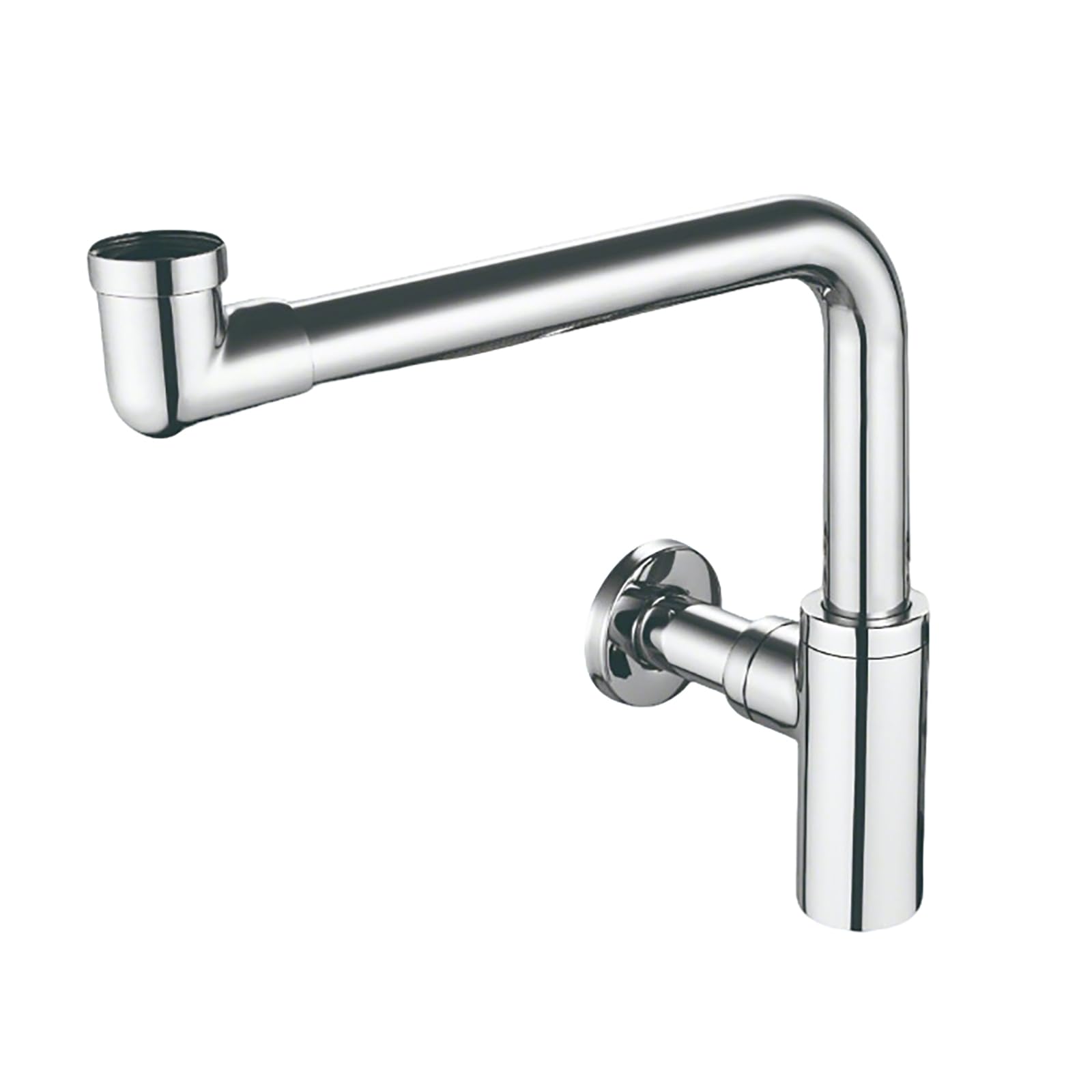 Siphon Waschbecken Bad mit Reinigungsöffnung,Geruchsdichte,Ablauf Garnitur Syphon Waschbecken für Küchenspülen,1 1/4"