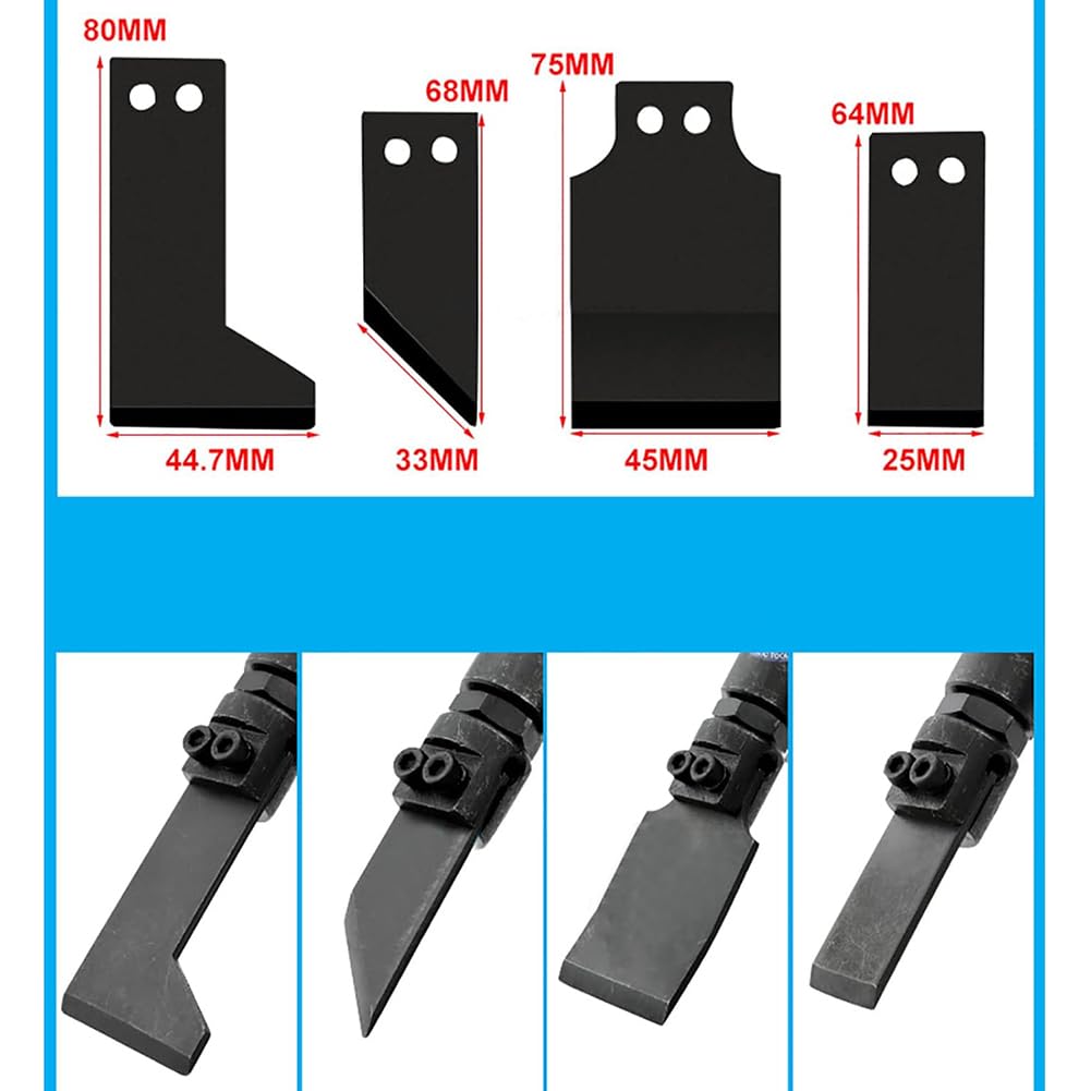 Gertrude Cincel para Pala con Mini Cuchilla De Aire, Juego De Rascadores Neumáticos, 3500 RPM Cincel Neumático Soldadura Industrial Desbarbado Y Eliminación De Óxido Herramienta De Desbarbado
