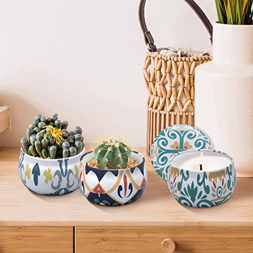Image of Scented Candles Gift Set, 10 Pack Soy Wax Candles with Two Coasters