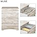 WLIVE 4 Drawer Dresser, Chest of Drawers, Wood Storage Organizer Unit for Bedroom, White Oak