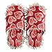 YEGAME Microfiber Kitchen Cleaning Slippers, Red Hearts Soft Washable Reusable House Cleaning Slippers for Men Women, Dust Dirt Hair Microfiber Mop Cleaner Shoes, Large