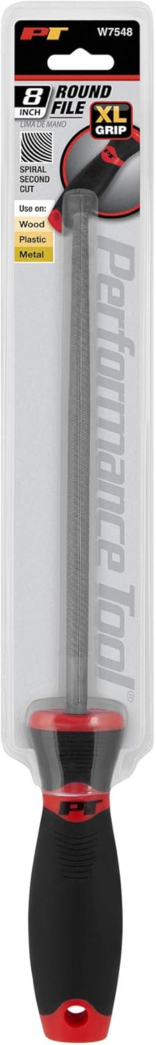 Performance Tool W7548 8-inch Round File in retail packaging