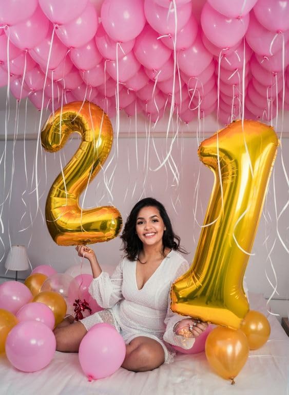 Gold 2 Balloon, Number Balloon 40 Inch, Two Balloon Number Birthday Decorations, Second 2nd Birthday Party Supplies, Number 2 Balloon Gold Number 2