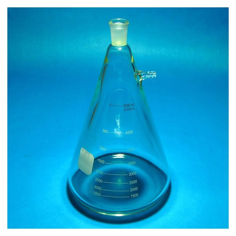 Matraz de vidrio 24/40 de 5000 ml, botella de 5 l, cristalería de laboratorio