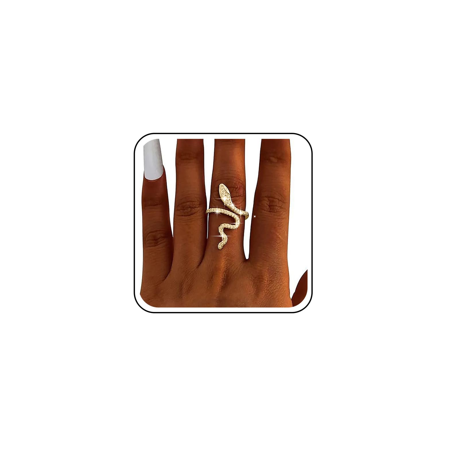 Wrap Serpiente Anillo De Oro De Cristal Serpiente Wrap Anillo Gótico Serpiente Abierta Anillos Ajustables Personalidad Cz Serpiente Conjunta Declaración Dedo Anillos Góticos Joyería Animal