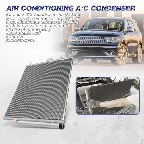 Image of Air Conditioning A /C Condenser Compatible with Dodge Durango # 30044, 68232606AB, CH3030264, 68232606AA