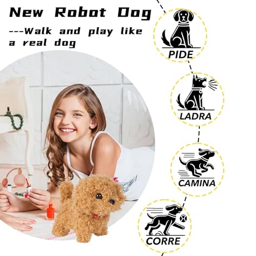 2025 Neuer Roboterhund, Elektrischer Spielzeughund Für Kinder, Kuscheltier Hund, Der Wie Ein Echter Welpe Verhält - Gehen, Bellen, Schwanzwedel