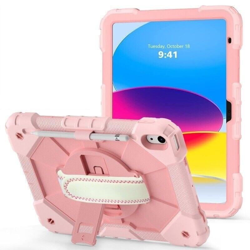 Étui iPad 7e Gen 10.2 2019 rigide silicone or rose avec support