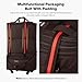 mixi Travel Bag with Wheels Expandable Foldable Luggage Bag Collapsible Rolling Travel Duffel Bags Large Capacity Suitcase for Men Women, Brown