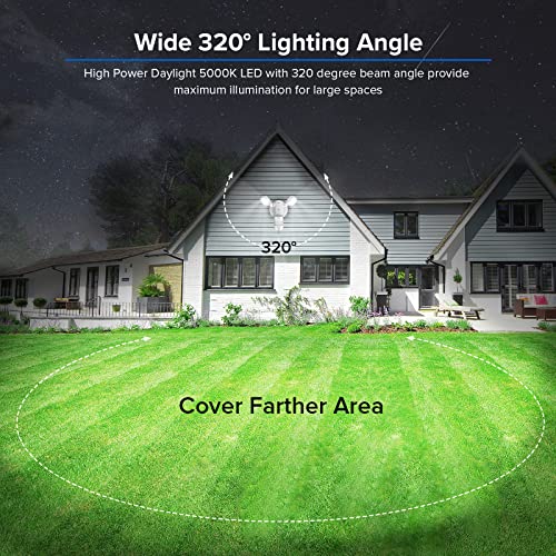 Image of SANSI 15W 2000LM Motion Sensor Outdoor Lights, IP65 5000K (White)
