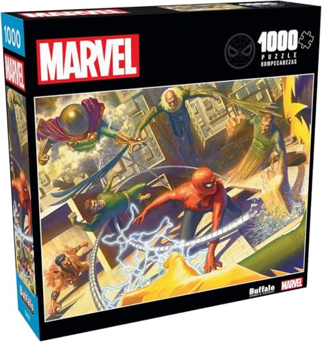 Buffalo Games - Marvel - Spider-Man vs. Sinister Six - 1000 Piece Jigsaw Puzzle for Adults Challenging Puzzle Perfect for Game Nights - Finished Size...