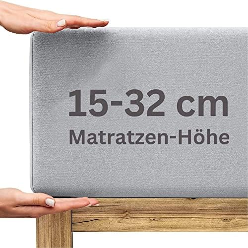Boxspringbett & Wasserbett Spannbettlaken Von Leevitex® | Spannbetttuch | ÖKO-TEX | 180x200 – 200x220 Cm | 100% Jersey-Baumwolle | 150 G/m² | 40 Cm Steg | Apfelgrün/Hellgrün