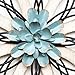 Remenna Metal Flowers Wall Decor, Metal Rustic Wall Art Decoration Farmhouse Wall Decorations Multiple Floral Hanging Decor for Bathroom Living Room Home Office Garden Kitchen (white & blue)