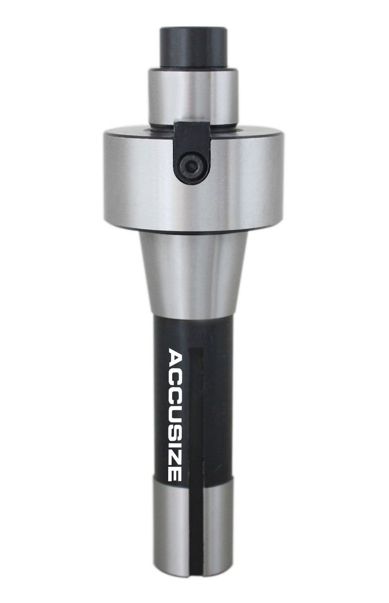 Accusize Industrial Tools Arbor: 1'', Range: 2-1/4''-2-3/4'', R8 Shank Shell Face Mill Arbor Adapter Holder for Bridgeport 7/16''-20, Fg22-8064