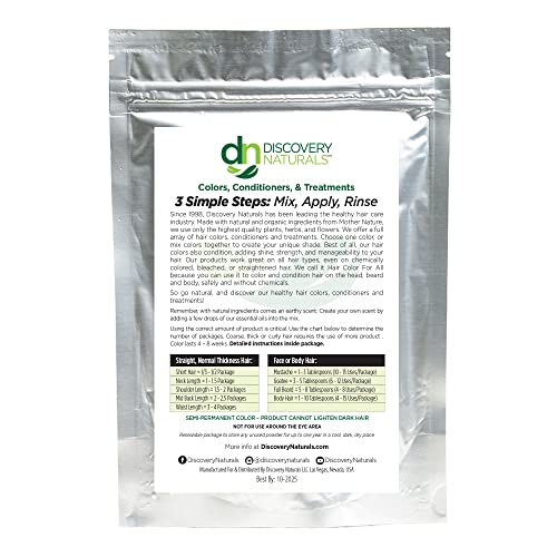 Discovery Naturals 6.618E+11 Brown Henna Hair Color For All Kit | 100% All Natural Indigo Powder Hair Dye & Beard Dye (Chestnut Medium Brown) Organic thumb #1