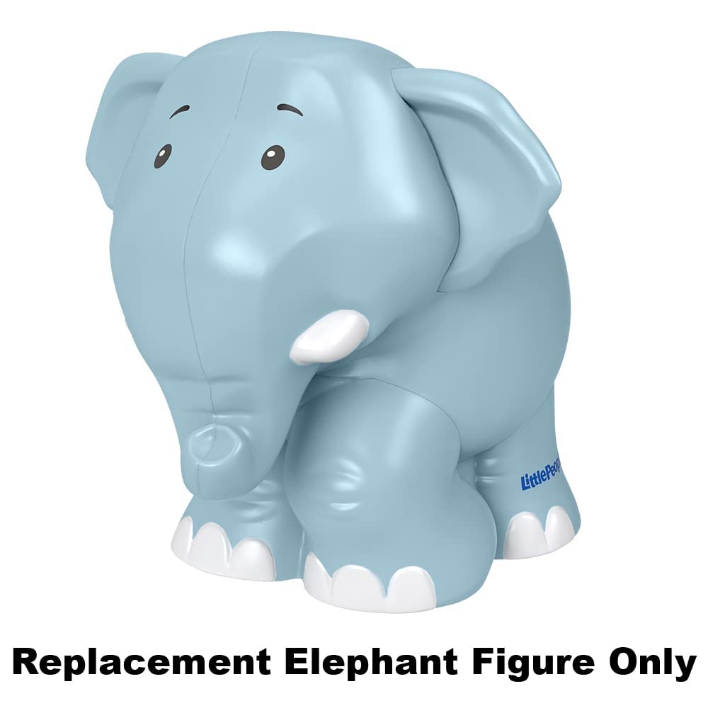 Pieza de repuesto para Fisher-Price Little People Go Wild Safari Guide Figure Pack – GNM37 ~ Juguete de elefante azul/gris de repuesto