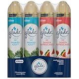 Glade 4 Aromatizantes de Ambiente en Aerosol, Diseñados para Combatir Olores Fuertes: Paraíso Azul, Campos de Lavanda,...