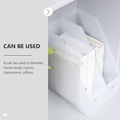 Miniatura 5 de STOBOK Organizador de carpetas de archivos, organizador de escritorio de plástico, estante para revistas, soporte para archivos, 2 unidades