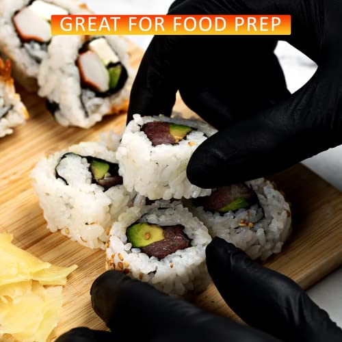 Soft Disposable Black Vinyl Gloves - 100 Pack 3 Mil Powder Free Black Disposable Gloves - Cooking Gloves Disposable Food Safe – Gloves For Cooking,Latex Free (X-Large - Pack Of 100) #TOP2