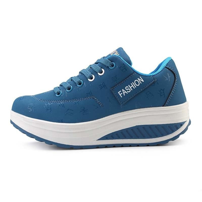 Height Increasing Platform Sneakers for Women - Low Top Running Shoes with Anti-Slip Sole