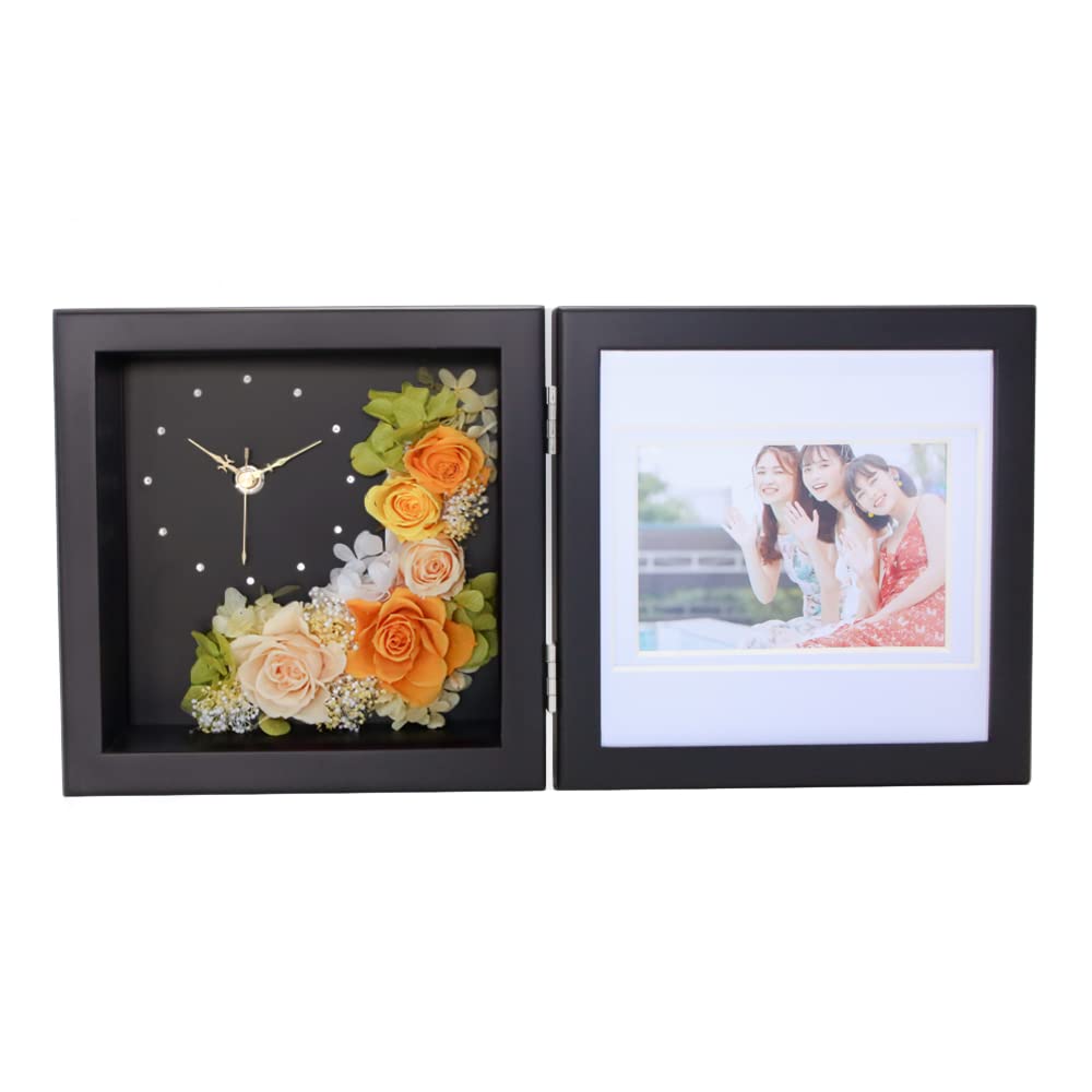 Amazon.co.jp: プリザーブドフラワーフォトクロック Arvo 【オリジナル