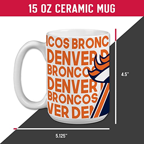 Image of Rico Industries NFL Football 15 oz White Ceramic Mug