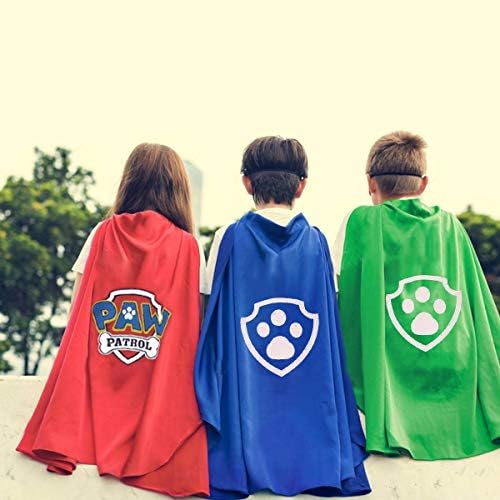 LansKids Comics Cartoon Dress Up Costumes 7 Satin Capes with Felt Masks Compatible with/Replacement for Paw Patrol 7pcs 3 51D4CE2TuGL. AC