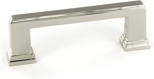 Richelieu Hardware BP79596180 Mirabel Collection - Tirador de transición de níquel pulido de 3 34 pulgadas (3.780 in) de centro a centro, para