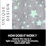 Large Area Rug Carpet Glowing in The Dark Big Stars for Children Room Decor, Funny for Babyroom and Living Room, Rectangular Mat for Kids Bedroom Size 5'x6' - Image 3