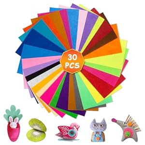 Upupgo Filzstoff 010 Filc Kolorowy 30 Kolorów