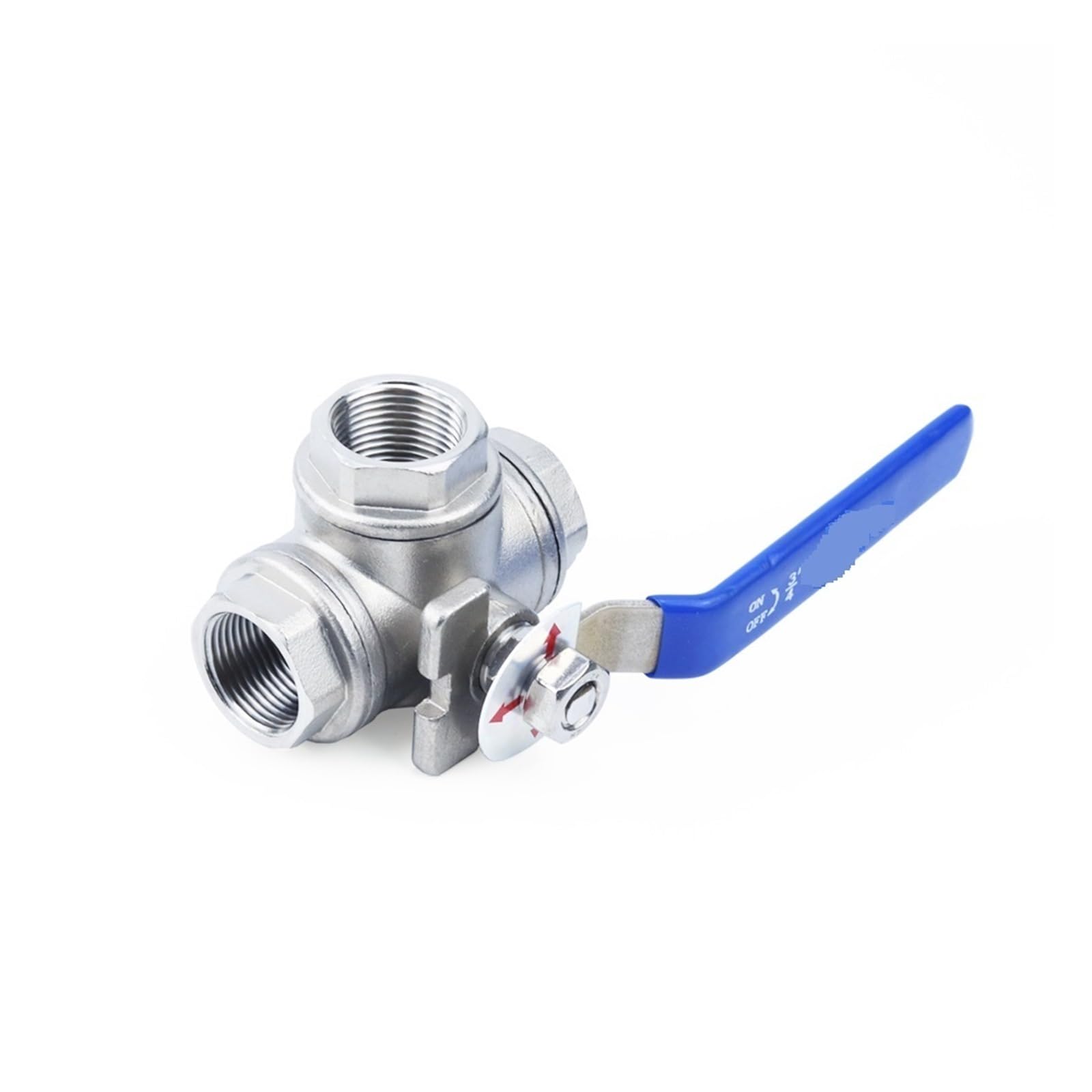 Ball valve, Trójdrożny zawór kulowy DN15 DN20 ze stali nierdzewnej gwint męski T/L typ 1/2 "3/4" do wody, oleju, powietrza, gazu,for Gas, Oil, Liquid, Water(DN20,L type)