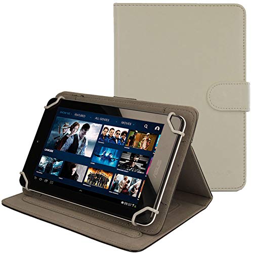 TECHGEAR® [Cosmic (7)] für Universel POUR Tablets Lenovo A7 Tablet AVEC écrans 7 pouces – 360 degrés de Rotation, Housse amovible AVEC Ständer DE Visualisierung weiß weiß Lenovo A7