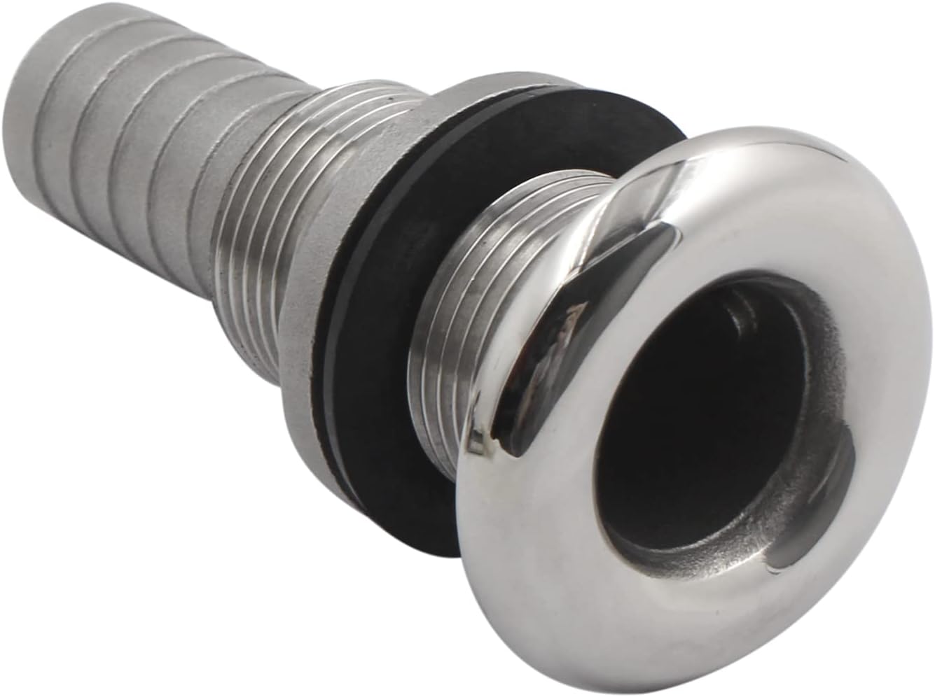 SHENGHUISS 316 Stainless Steel Thru-Hull Fittings with Nut&Custom Gasket for Boats, Yachts or Rvs