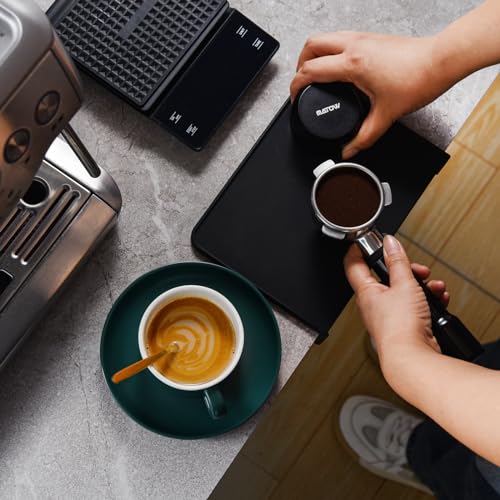 Image of MATOW Spring Loaded Palm Tamper Compatible with Breville 54mm Portafilter | 30lbs Calibrated Pressure, 53.3mm Ripple Stainless Base, Palm Handle, Consistent Tamping