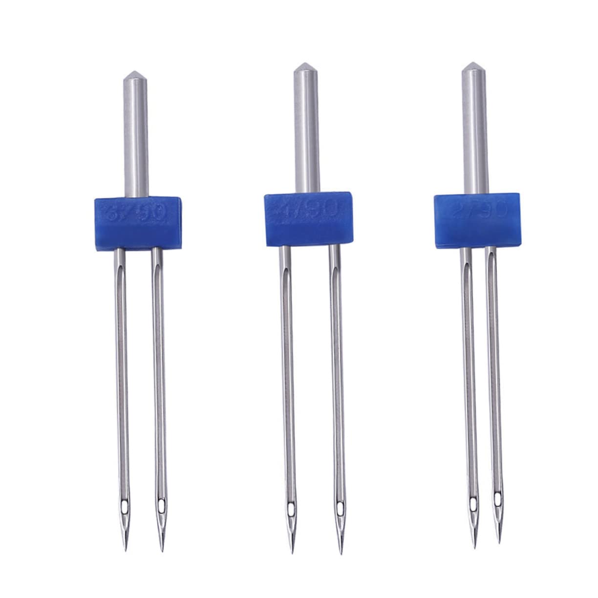 Zwillingsnadel für Nähmaschine 3mm C01-005-00171, 100 Stück | Metallausführung, Blau, 1 Beutel, Passend für Maschinen, Modell C01-005-00171