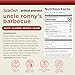 SideDish & Primal Gourmet Uncle Ronny's BBQ Sauce - Pack of 1 – Refined Sugar Free, Seed Oil Free BBQ Sauce with All-Natural Ingredients – Gluten & Dairy Free Paleo-Friendly Barbecue Condiment