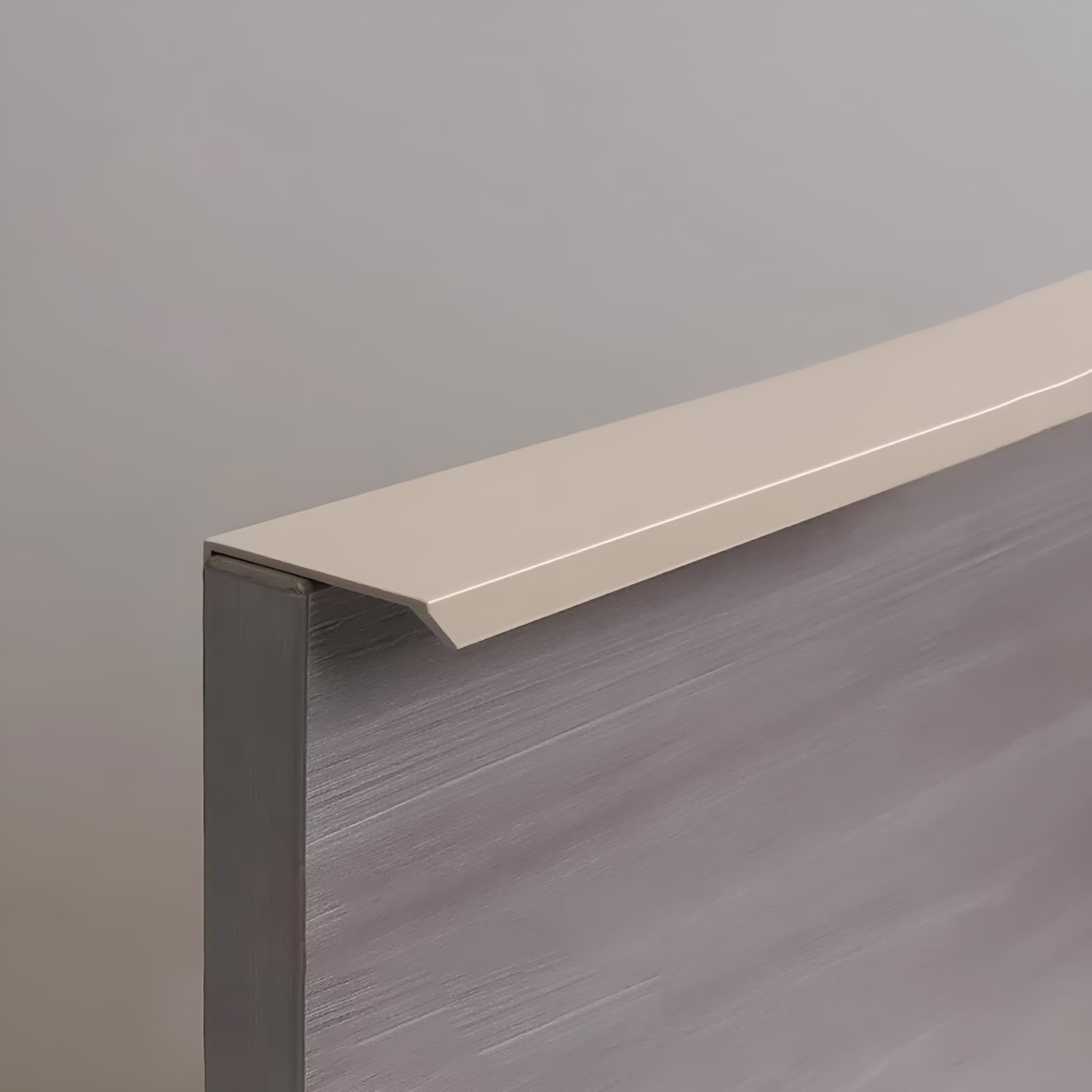 Pomos para armarios y cajones, tiradores ocultos de aleación de aluminio, paquete de 4 tiradores de puerta de armario para cocinas y muebles modernos, fácil de instalar (gris cachemira, L: 100