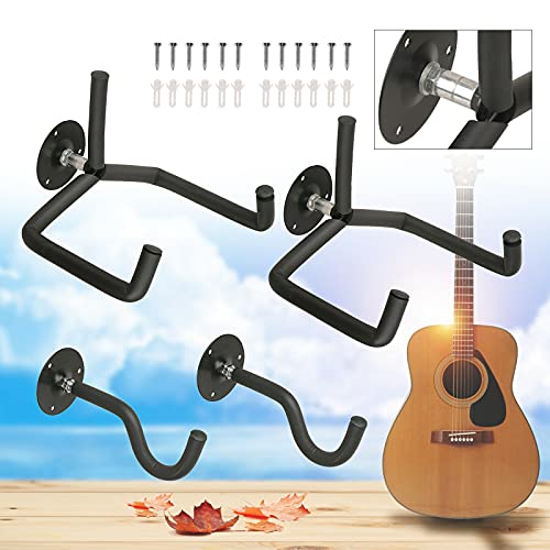 Lot de 2 supports muraux universels réglables pour guitare acoustique, guitare classique - Les Beatles, Paul McCartney, John Lennon, RIngo Starr, George Harrison Lot de 2 supports muraux universels réglables pour guitare acoustique, guitare classique